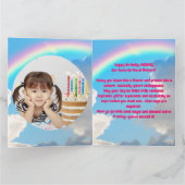 Schattigee grillige bloemeneenhoorn Girly Kids Ver Kaart (Binnen)