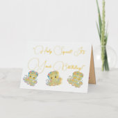 Schattigee grillige bloemenoctopus Foto Kids Verja Folie Wenskaart (Voorkant)