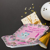 Schattigee grillige bloemenoctopus meisjesverjaard papieren bordje