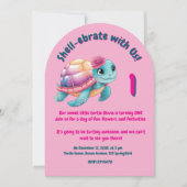 Schattigee grillige bloemenschildpad Girly Kids Ve Kaart (Voorkant)