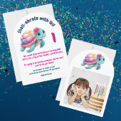 Schattigee grillige bloemenschildpad Girly Kids Ve Kaart