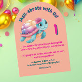 Schattigee grillige bloemenschildpad Girly Kids Ve Kaart