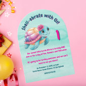 Schattigee grillige bloemenschildpad Girly Kids Ve Kaart