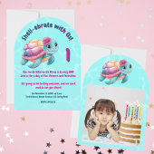 Schattigee grillige bloemenschildpad Girly Kids Ve Kaart