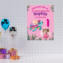 Schattigee grillige bloemenschildpad verjaardag we