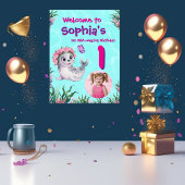 Schattigee grillige bloemensealion verjaardag welk poster