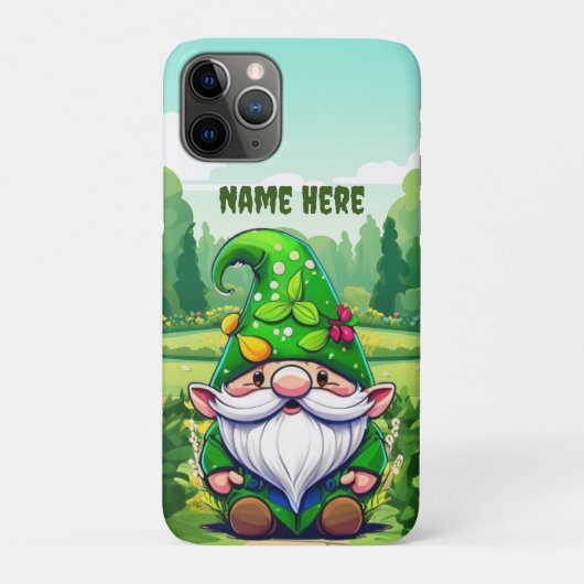 Schattigee grillige bloementuin Gnome Cartoon Grap Case-Mate iPhone Case (Achterkant)