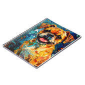 Schattigee grillige bokser puppy notitieboek (Linkerzijde)