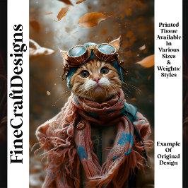 Schattigee grillige Cat Steampunk Goggles S5 Decou Tissuepapier