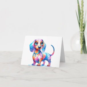 Schattigee grillige Dachshund Kaart