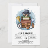 Schattigee grillige detective Verjaardag Kaart (Voorkant)