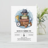 Schattigee grillige detective Verjaardag Kaart (Staand voorkant)