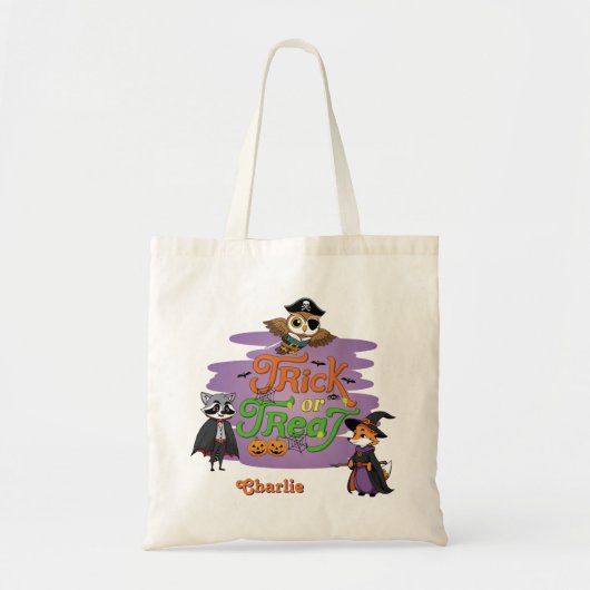 Schattigee grillige dieren Halloween Trick or trea Tote Bag (Voorkant)