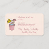 Schattigee grillige Doodle House Cleaning Logo Bro Visitekaartje (Achterkant)