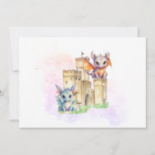 Schattigee grillige draken kasteel regenboog verja kaart (Achterkant)