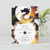 Schattigee grillige drakenverjaardag kaart (Staand voorkant)