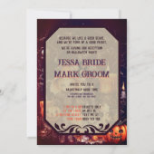 Schattigee grillige duisternis Halloween Party Inv Kaart (Achterkant)