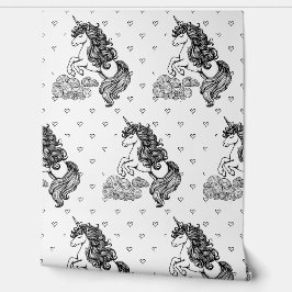 Schattigee grillige Eenhoorn Kwekerij Kinder Kamer Behang