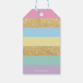 Schattigee grillige eenhoorn regenboog 1e verjaard cadeaulabel (Achterkant)