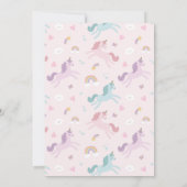 Schattigee grillige eenhoorn verjaardag uitnodigin kaart (Achterkant)