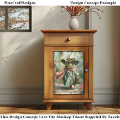 Schattigee grillige fantasy kikker decoupage recht tissuepapier