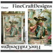 Schattigee grillige fantasy kikker decoupage recht tissuepapier