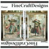 Schattigee grillige fantasy kikker decoupage recht tissuepapier