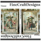 Schattigee grillige fantasy kikker decoupage recht tissuepapier