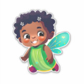 Schattigee grillige fee cartoon sticker (Voorkant)