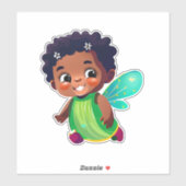 Schattigee grillige fee cartoon sticker (Vel)