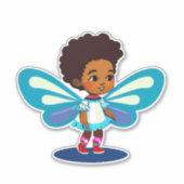 Schattigee grillige fee cartoon sticker (Voorkant)