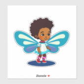 Schattigee grillige fee cartoon sticker (Vel)