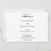 Schattigee grillige franse buldog bruiloft foto kaart (Achterkant)