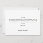 Schattigee grillige Franse Bulldog bruiloft Bedankkaart (Achterkant)