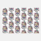 Schattigee grillige gepersonaliseerde cupcake verj inpakpapier vel (Voorkant 2)