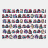 Schattigee grillige gepersonaliseerde cupcake verj inpakpapier vel (Voorkant)