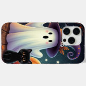 Schattigee, grillige Halloween pompoen, kat en gee Case-Mate iPhone Case (Achterkant (horizontaal))