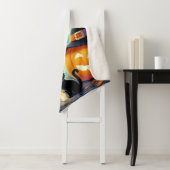 Schattigee, grillige Halloween pompoen, kat en gee Sherpa Deken (In situ)