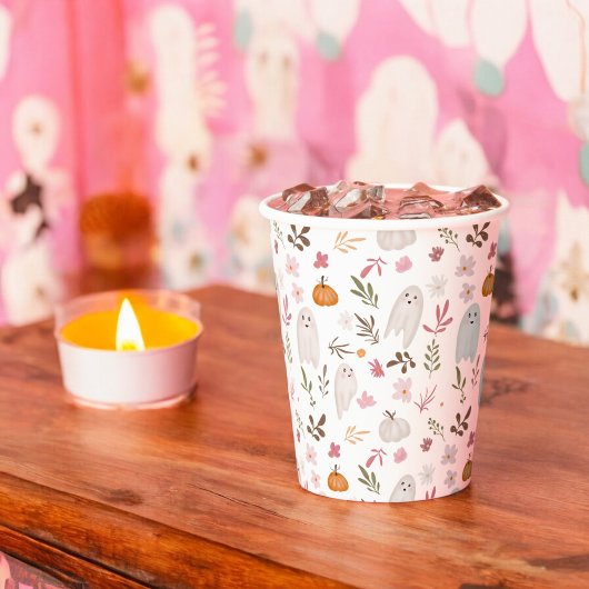 Schattigee grillige Halloween spookpatroon baby sh Papieren Bekers