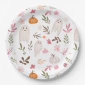 Schattigee grillige Halloween spookpatroon baby sh Papieren Bordje (Voorkant)