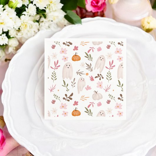 Schattigee grillige Halloween spookpatroon baby sh Servet