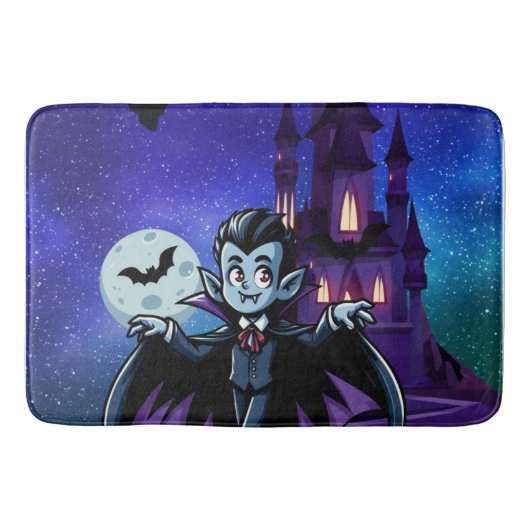 Schattigee, grillige Halloween vampier Badmat (Voorkant)