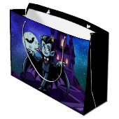Schattigee, grillige Halloween vampier Groot Cadeauzakje (Achterkant Gekanteld)