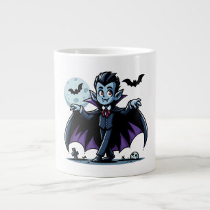 Schattigee, grillige Halloween vampier Grote Koffiekop