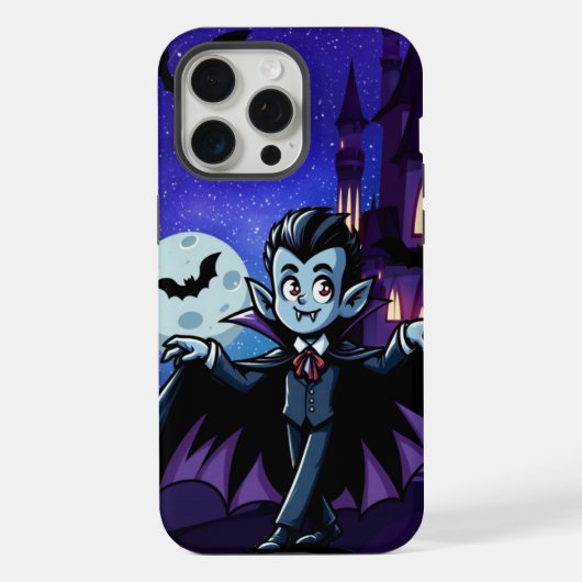 Schattigee, grillige Halloween vampier iPhone Hoesje (Achterkant)