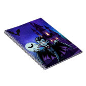 Schattigee, grillige Halloween vampier Notitieboek (Rechterzijde)