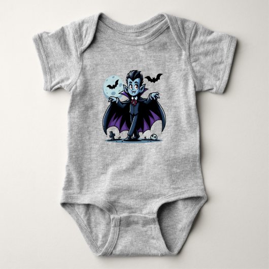 Schattigee, grillige Halloween vampier Romper (Voorkant)