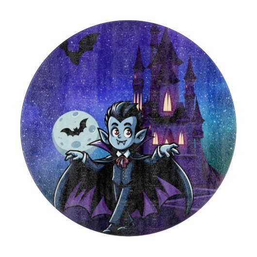 Schattigee, grillige Halloween vampier Snijplank (Voorkant)