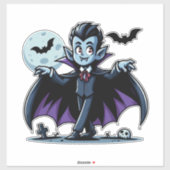 Schattigee, grillige Halloween vampier Sticker (Vel)
