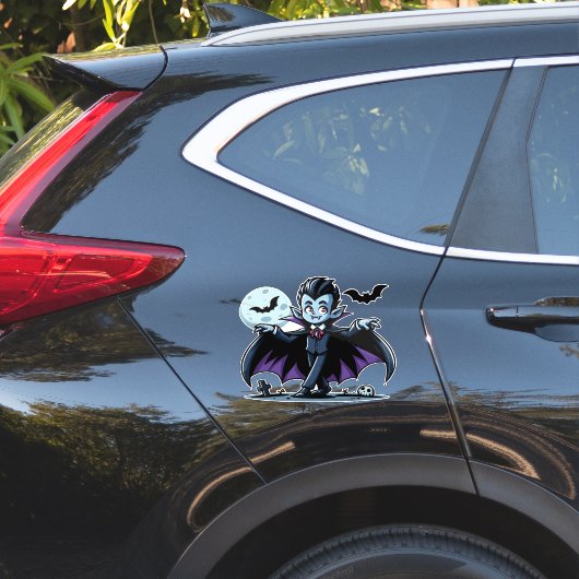 Schattigee, grillige Halloween vampier Sticker (Auto Zijkant)